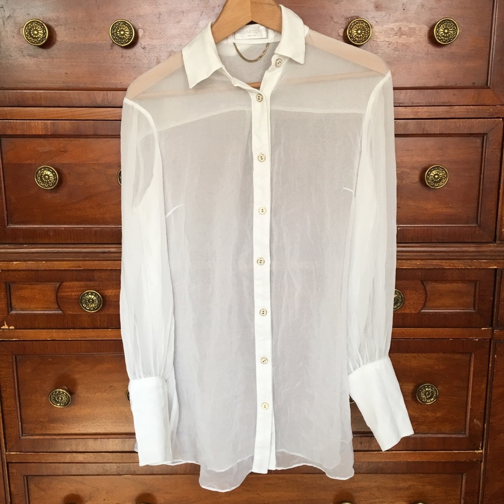 Sheer Caroline Constas Blouse